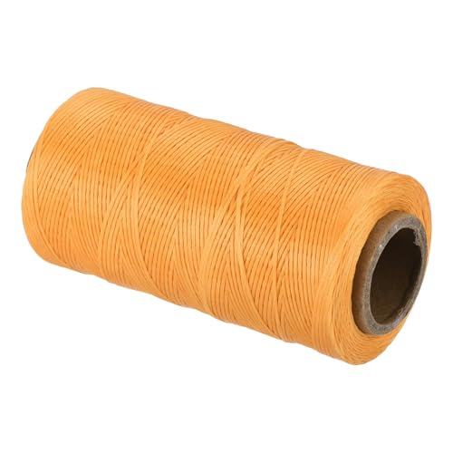 Waxed Thread 284 Yard 0.8mm 150D Flat Wax Thread Polyester Waxed String for Leather Sewing Hand Weaving Book Binding Home Decoration