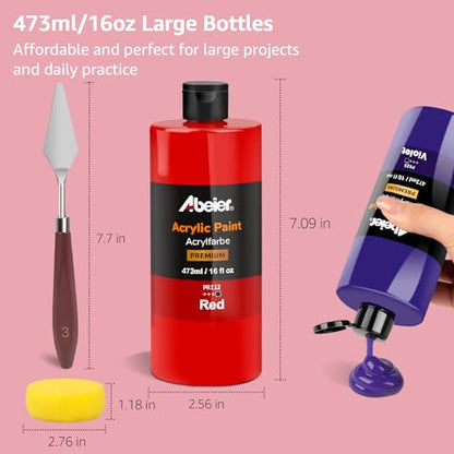Large Bulk Acrylic Paint Set (240 Fl Oz)