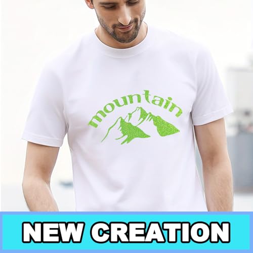 Fluorescent Green Glitter HTV Heat Transfer Vinyl 12" x6FT