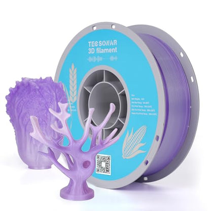 TECSONAR Crystal Rainbow PLA 3D Printer Filament (35.274 Ounce)