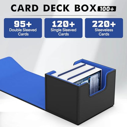 MTG Deck Box Holds 120+ Single Sleeved Cards Commander Deck Box