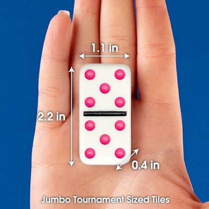 2322 Double 6 Jumbo Dominoes with Color Dot