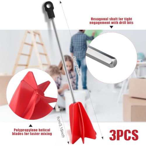 16" 3 Pcs Paint Stirrer for Drill (3 Count)
