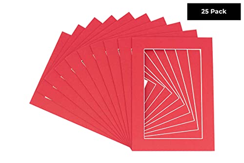 Pack of 25 Acid Free 11x14 Mats Bevel Cut for 9x12 Photos (25 Count)