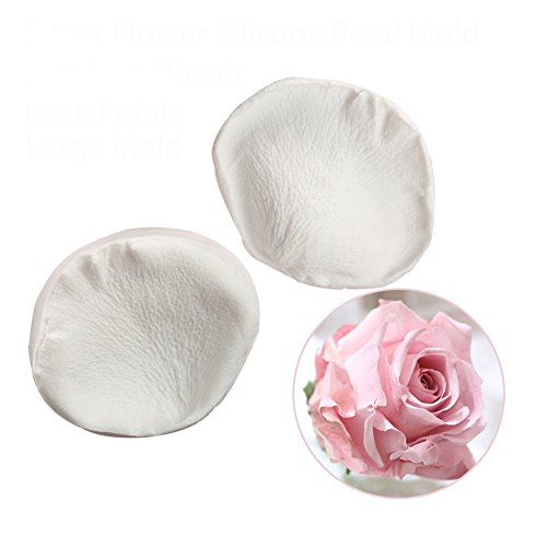 3D Rose Petals Shape Silicone Fondant Mold Chocolate Molds Candy Molds Veining Petal Sugar Flower Making Tool