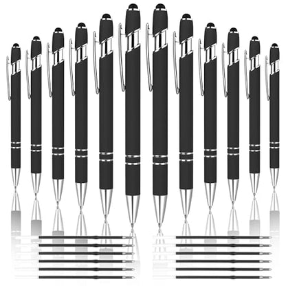 12 PCS 2 in 1 Stylus Ballpoint Pen with Stylus Tip (12 Count)