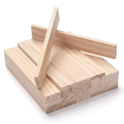 Wood Strips Slats Wooden Dowels for Crafts 1 (30 Count)