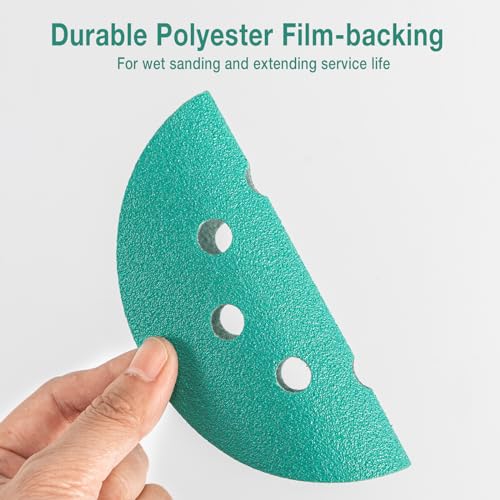 5-Inch 8-Hole Wet Dry Sanding Discs 120 Grit Sandpaper, 50-Pack (50 Count)