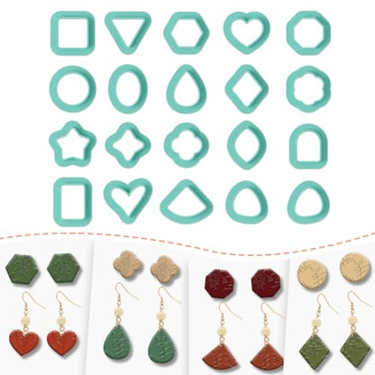 20pcs Basic Shape Geometric Clay Cutters (20 Count)