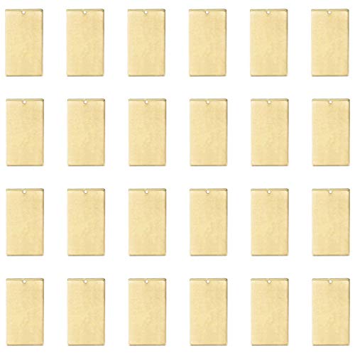 Premium Metal Stamping Rectangle Blanks for Metal Stamping and Jewelry Making (24 Count)