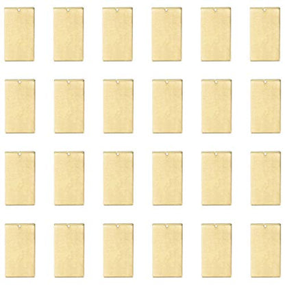 Premium Metal Stamping Rectangle Blanks for Metal Stamping and Jewelry Making (24 Count)
