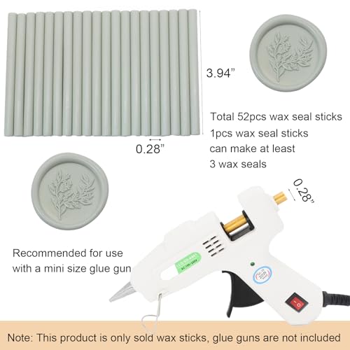 52pcs Sage Green Wax Sealing Sticks