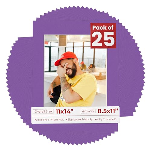 11x14 Mat for 8.5x11 Photo (25 Count)