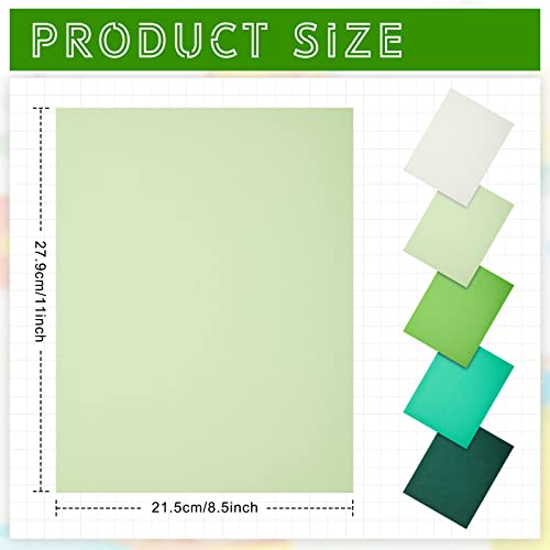 100 Sheets 5 Shades Cardstock Paper (100 Count)