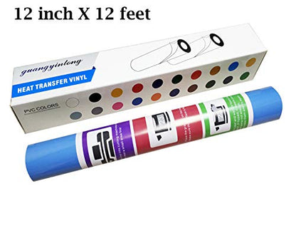 Heat Transfer Vinyl Sky Blue HTV Rolls (12 Foot)