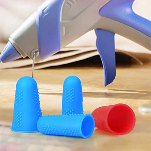 12 Pieces Silicone Hot Glue Gun Finger Caps