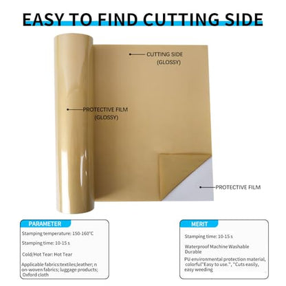 Heat Transfer Vinyl Soil Golden HTV Rolls
