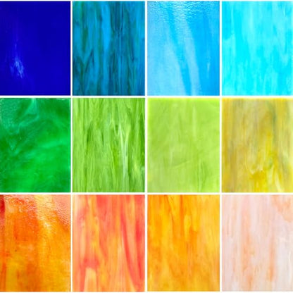 12 Sheets Stained Glass Sheets (12 Count)