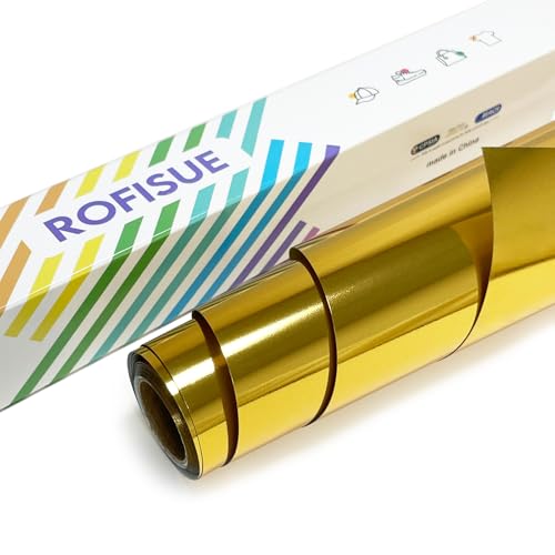 Sheet Metallic Foil Heat Transfer Vinyl Gold12Inch*6Ft Bundle Chrome HTV in Vibrant Colors for Stunning T