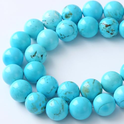 4MM Natural Turquoise Gemstone Beads Blue Stone Round Loose Beads for Jewelry Making Bracelet 90pcs 1 Strands 16"