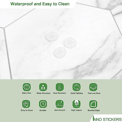 45 Sheet Hexagon Peel and Stick Backsplash (10 Sq Ft)