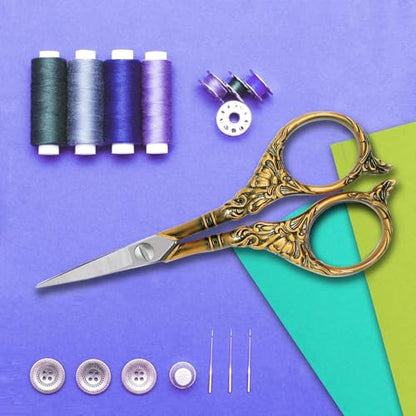 4.5Inch Small Sharp Pointed Stainless Steel Scissors Craft Cross