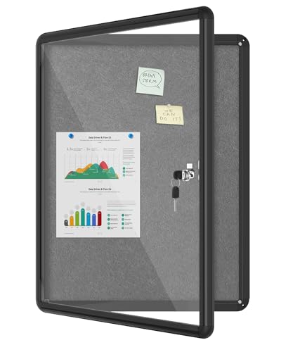 26"x20" Enclosed Bulletin Board