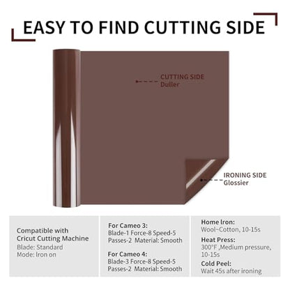 Heat Transfer Vinyl Brown HTV Rolls