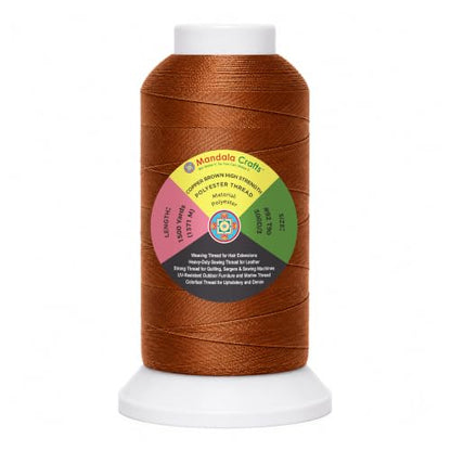 Copper Brown Tex 90 Upholstery Polyester Heavy Duty Thread