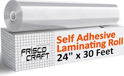 Transparent Glossy Self Adhesive Laminating Roll 24" x 30 ft