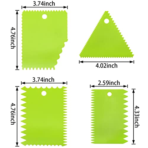 Lovelysp 6 pieces plastic clay scraper set