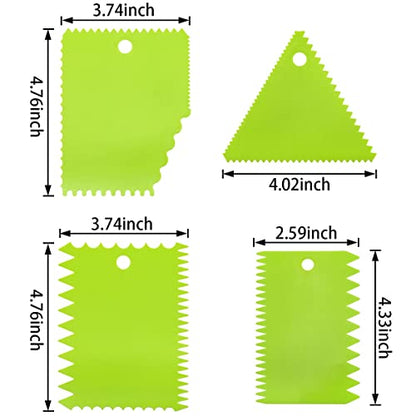 Lovelysp 6 pieces plastic clay scraper set