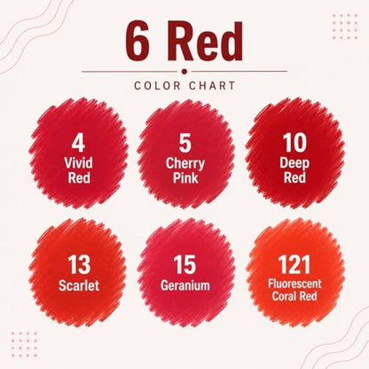 6 Pack Red Alcohol Markers (6 Count)