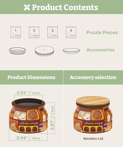 3D Puzzle Jar 64 Plastic Pieces for Adults