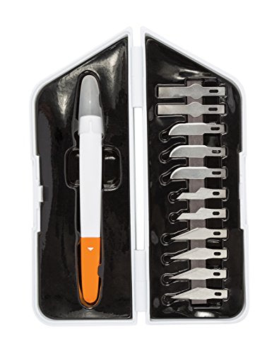 Easy Change Precision Craft and Utility Knife Set with 12 Blades