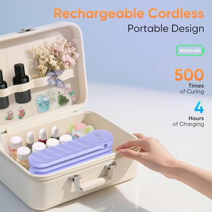 34 LEDs Cordless UV Light for Resin with LCD Timer Display