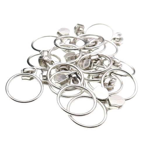 5 Silver Metallic Teeth Nylon Coil Zippers by The Yard Bulk 10 Yards Red Zipper Tape with 25pcs Silver Ring Pull Sliders for DIY Sewing Tailor Craft Bag (25 Count)