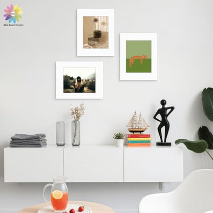 Mat Board Center 50 Pack 11x14 Picture Mat for 8x10 Photo White (50 Count)