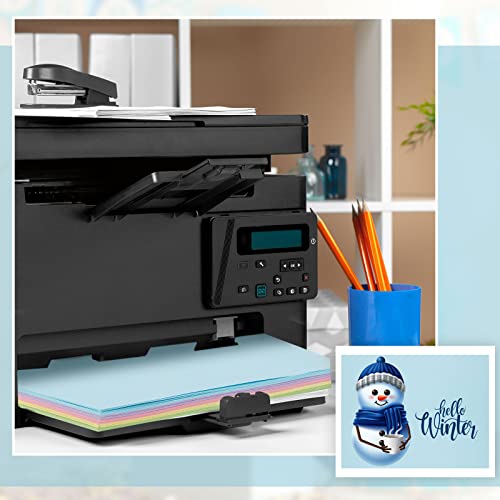 100 Sheets 5 Shades Cardstock Paper (100 Count)