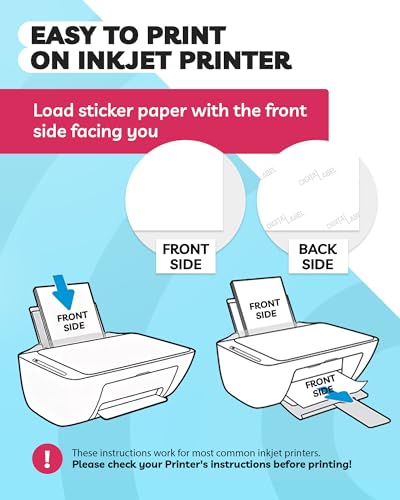 Sticker Paper for Inkjet Printer (30 Count)