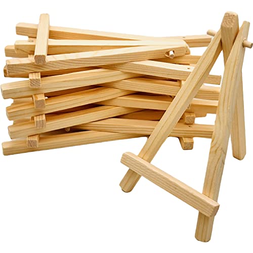 10 Pcs 5.9 Inch Mini Wood Display Easel (10 Count)