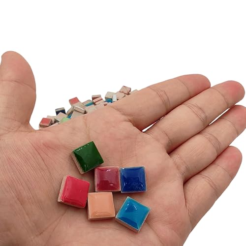 500g 1.1lb Random Color Irregular Ceramics Mosaic Tiles (16 Ounce)
