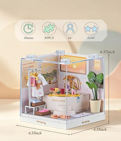 Japanese Hot Spring Bathroom Super Miniature House Kit