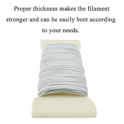 26Gauge White Metal Floral Wire