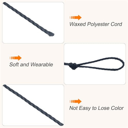 Waxed Cord 0.45mm Waxed Thread 87 Yard Wax String Leather Cord for Bracelet Making