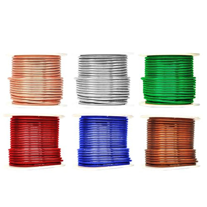 12 GA Green Brown Red Assorted Anodized Aluminum Craft Wire
