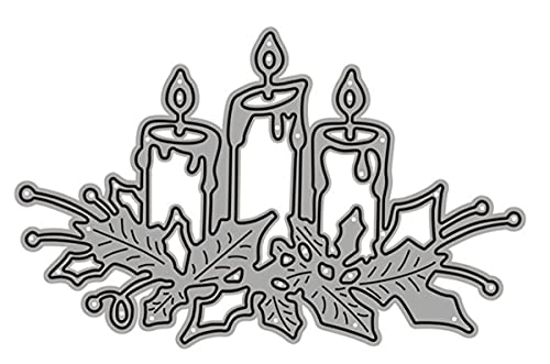 Metal Cutting Dies DIY Merry Christams Embossing Stencil Template Scrapbooking Card Making Mold Photo Album Arts Crafts Tools (3 Count)