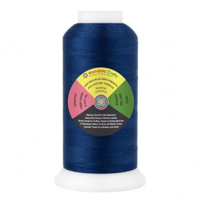 Airforce Blue Tex 90 Upholstery Polyester Heavy Duty Thread