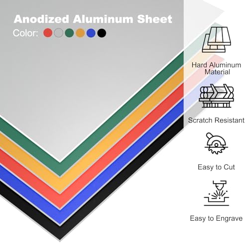 7x5x1 32inch Anodized Aluminum Sheet Set (6 Count)