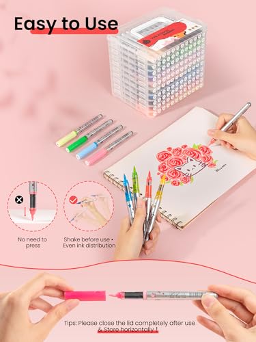 120 Color Acrylic Paint Markers (120 Count)